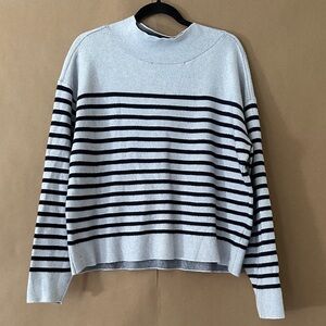 Maeve Black and Gray Knit Top